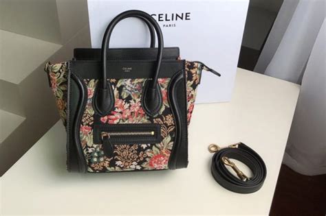 celine nano luggage floral